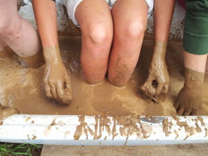 Immerse yourself in the beautiful, natural clay...